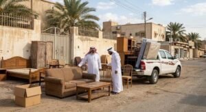 فريق عمل محترف يقوم بتقييم وشراء ونقل الأثاث المستعمل ضمن خدمات شراء الاثاث المستعمل حي الخزامي لضمان تقديم أفضل الأسعار وخدمة سريعة وموثوقة.
