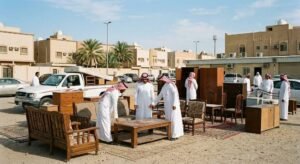 فريق عمل محترف يقوم بفحص وتقييم الأثاث المنزلي بعناية ضمن خدمات شراء الاثاث المستعمل حي النفل بالرياض لضمان تقديم أفضل الأسعار وتوفير تجربة مريحة وسريعة.