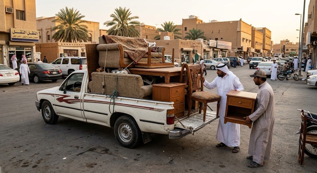 أثاث منزلي بحالة جيدة مخصص لخدمات شراء الاثاث المستعمل حي السويدي بالرياض